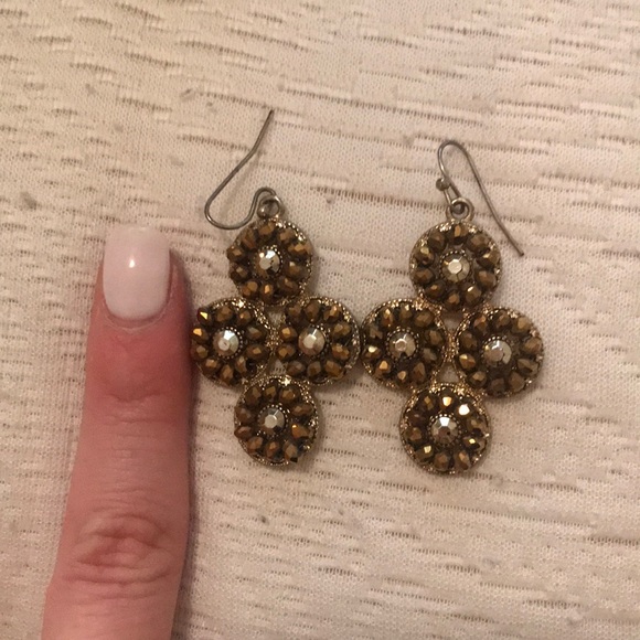 Gold statement earrings! - Picture 2 of 2